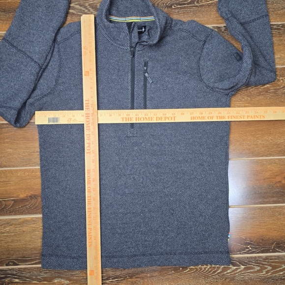 Smartwool Fleece Half Zip Sweater Jacket Grey Heritage Trail Men's M Wool Blend - Picture 11 of 11